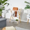 Relaxdays Bambukinė rankšluosčių stovas su lentyna