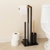 Relaxdays Bambukinis ir metalinis WC komplektas