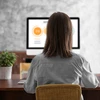 Laikiklis Relaxdays Bambukinis monitoriaus stovas su skyreliais