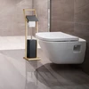 Relaxdays Bambukinis WC rinkinys juodas