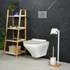 Relaxdays Bambuko ir geležies WC rinkinys baltos spalvos