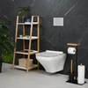 Relaxdays Bambuko ir geležies WC rinkinys su lentynėle
