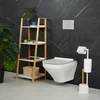 Relaxdays Bambuko ir nerūdijančio plieno WC rinkinys