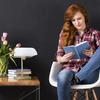 Relaxdays Bankininko lempa su baltu stikliniu gaubtu