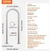 VEVOR Baseino turėklas 91 x 33 cm su tvirtinimu