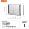 VEVOR BBQ prieigos durys 762x532 mm iš nerūdijančio plieno