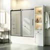 Vevor Berėmis stumdomas vonios durys 142-152 cm x 152 cm