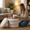 Relaxdays BUBBLE cilindro formos pufas su daiktadėže