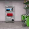 Relaxdays Cinkuoto plieno lentyna su 4 lentynomis