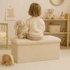 Relaxdays Daiktadėžė su sėdyne iš teddy audinio