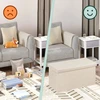 Relaxdays Daiktų laikymo suoliukas su teddžio audiniu