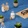 Relaxdays Dekoratyvinių buteliukų rinkinys su kamščiu