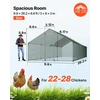 VEVOR Didelė metalinė vištidė 3 x 8 x 2 m