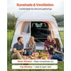 VEVOR Didelė SUV automobilių palapinė 6 asmenims, 3,048 x 2743 x 2200m m, PU2000 mm