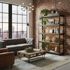Relaxdays Didelės apkrovos lentyna Industrial Chic 500 kg