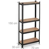 Relaxdays Didelės apkrovos lentynų stelažas 150 cm juodas
