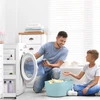 Relaxdays Didelis baltas siauras vežimėlis su 4 lentynomis