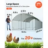 Vevor Didelis metalinis vištidės voljeras 2,7 x 7,6 x 2 m