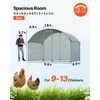 VEVOR Didelis metalinis vištidės voljeras 3 x 2 x 2 m
