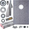 Vevor Dušo hidroizoliacinis komplektas 965x1524 mm su nutekėjimo anga