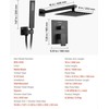 Vevor Dušo maišytuvo komplektas su juodu dušo kabliuku