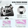 Vevor Dvejetainis mikroskopas 40X-2500X su mechaniniu staliumi