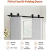 Vevor dvejų poslinkių tvarkingų durų bėgių sistema 152 cm