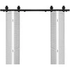 Vevor dvejų poslinkių tvarkingų durų bėgių sistema 152 cm