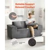 Vevor Dviejų vietų šviesiai pilkas sofa be surinkimo