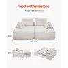 VEVOR Dviguba poilsio sofa iš velvetinio audinio