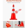 Vevor PVC kūgiai 28 cm, atšvaitai, 10 vnt. - eismo, statybų, parkavimo saugumui
