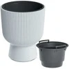 Prosperplast gėlių vazonas milly ant kojos 30 cm baltas
