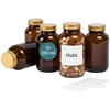 Relaxdays Gintarinio stiklo indeliai, 5 vnt. rinkinys, 250 ml