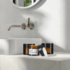 Relaxdays Gintarinio stiklo kremo indelių rinkinys 60 ml