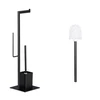 Relaxdays Handy WC rinkinys matinės juodos spalvos