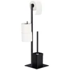Relaxdays Handy WC rinkinys matinės juodos spalvos