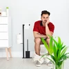 Relaxdays Handy WC rinkinys matinės juodos spalvos