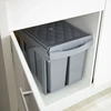 Relaxdays Įmontuojamos šiukšliadėžės 1x 20 l ir 2x 10 l