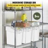 Vevor Ingredientų konteineris su ratukais, 20 L, 3 vnt.