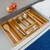 Kodustaar Išplečiamas bambukinis stalo įrankių dėklas 48cm