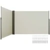 Vevor Ištraukiama šoninė stogelis, 200x600 cm, smėlio spalvos