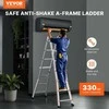 Vevor Ištraukiamos kopėčios 16.7 FT su rėmu