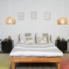 Relaxdays Juoda naktinė spintelė su 2 stalčiais