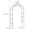 Relaxdays Juoda rožių arka 255 cm aukščio