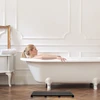 Relaxdays Juodas bambukinis vonios kilimėlis