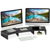 Laikiklis Relaxdays Juodas monitoriaus stovas 2 monitoriams