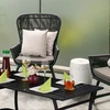 Relaxdays Juodas stačiakampis sodo stalas