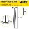 VEVOR Juodi plieniniai 18 cm plaukų segtukų stalo kojos