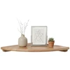 Relaxdays Kampinė sieninė lentyna, riešutmedžio spalvos