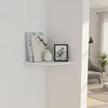 Relaxdays Kampinė sieninė lentyna riešutmedžio spalvos